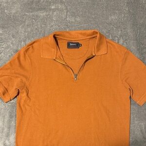 Universal Men's Short Sleeve Polo in Bold Orange
